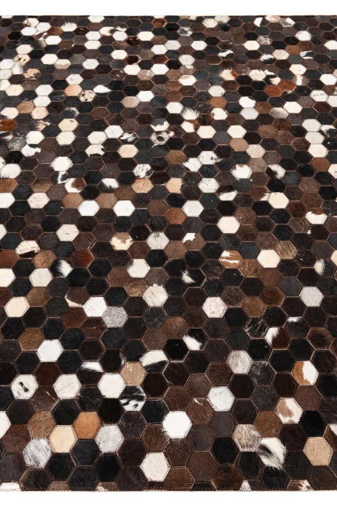 5' x 8' Cowhide Leather Rug
