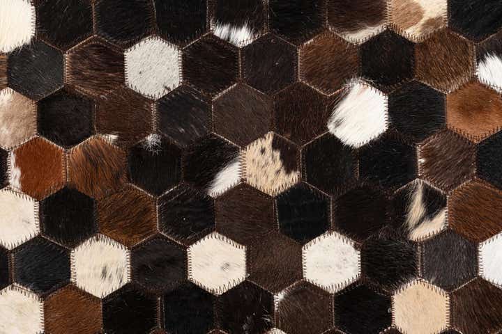 5' x 8' Cowhide Leather Rug