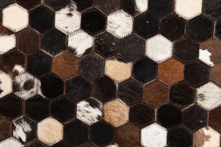 5' x 8' Cowhide Leather Rug