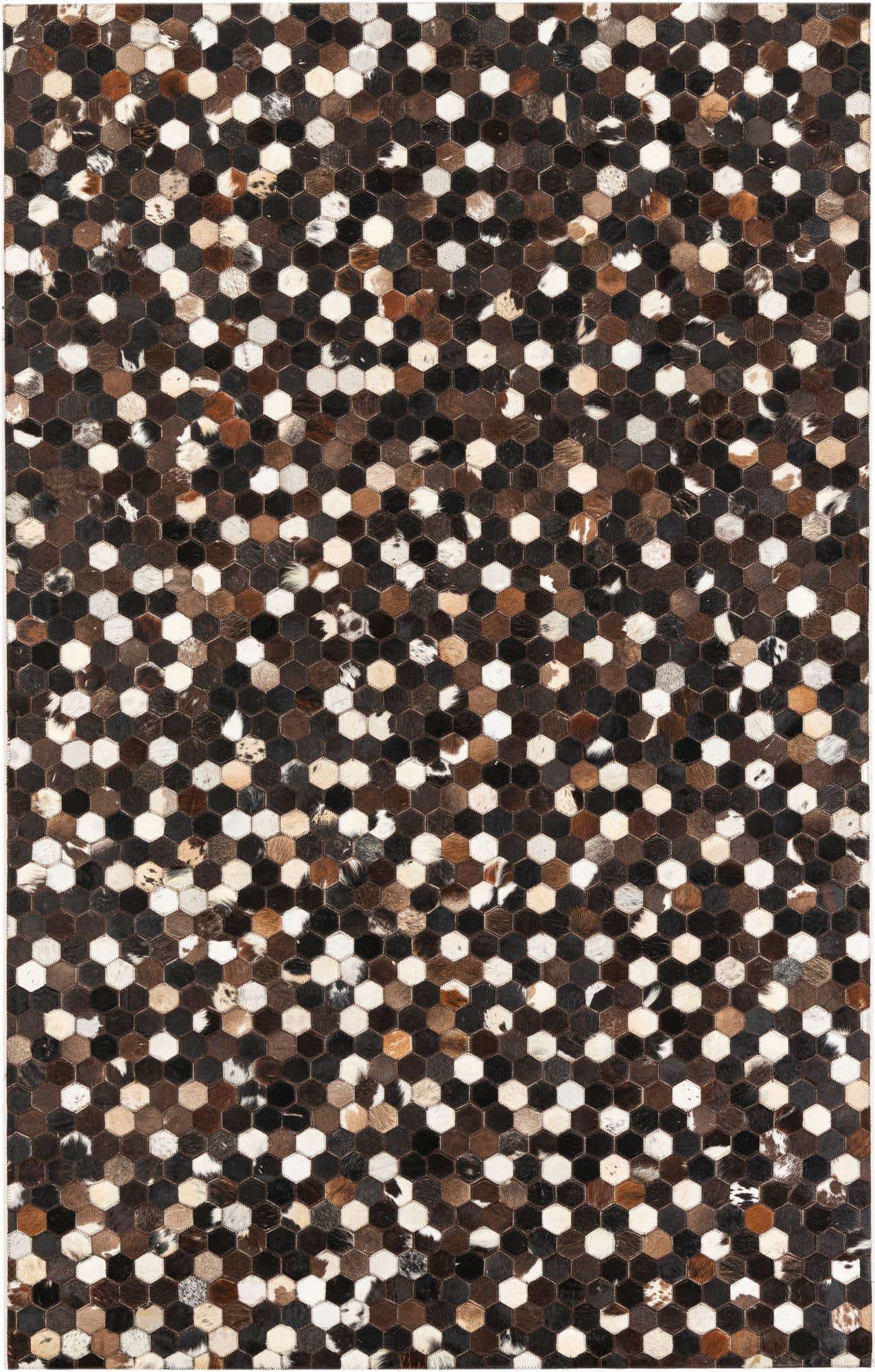 5' x 8' Cowhide Leather Rug