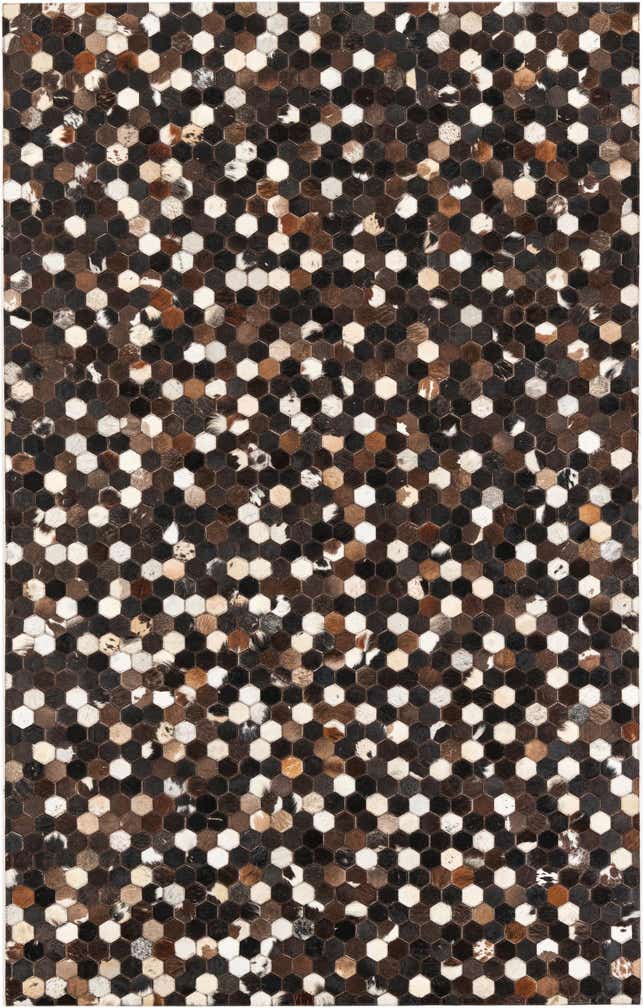 5' x 8' Cowhide Leather Rug