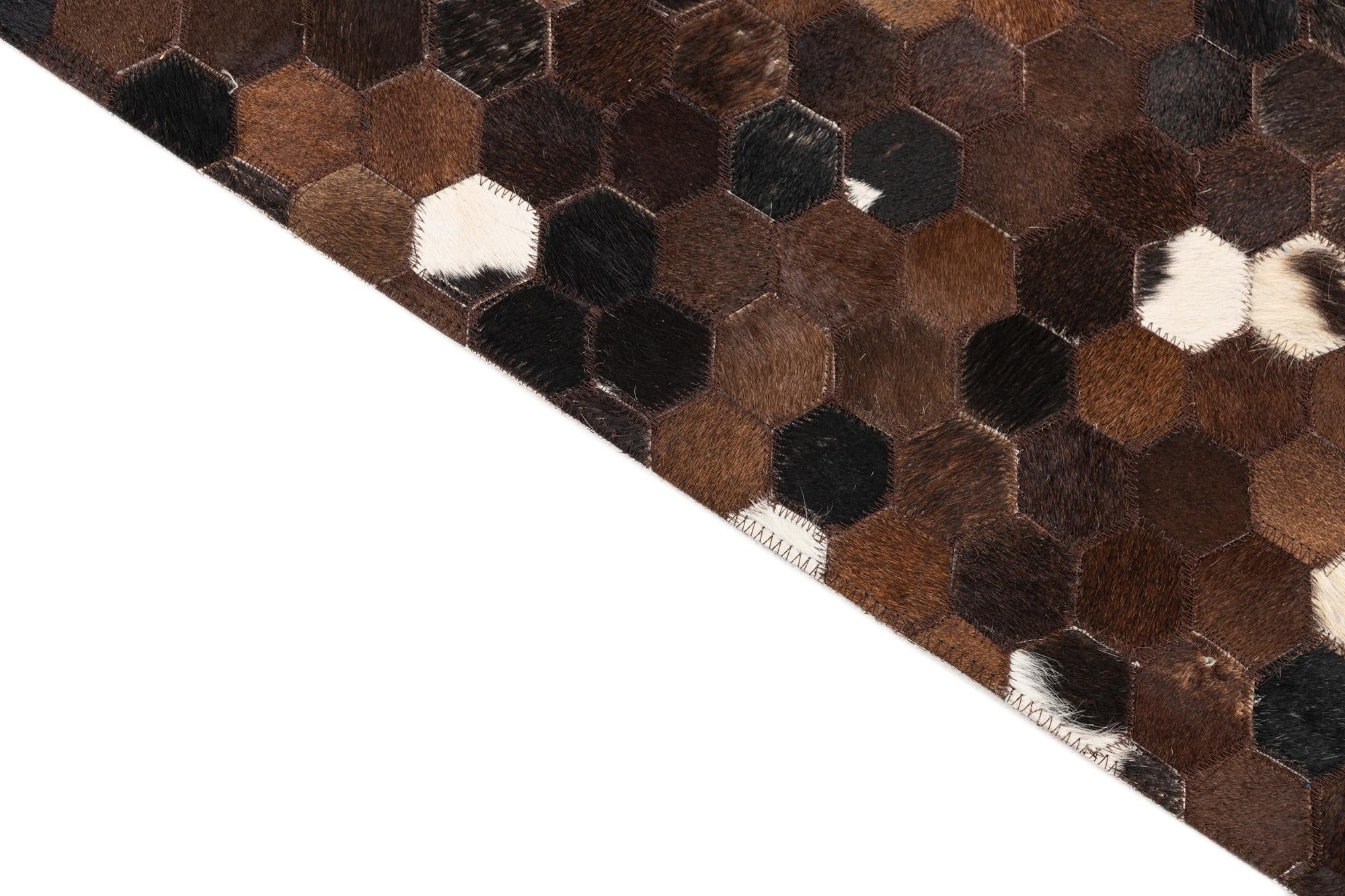 5' x 8' Cowhide Leather Rug