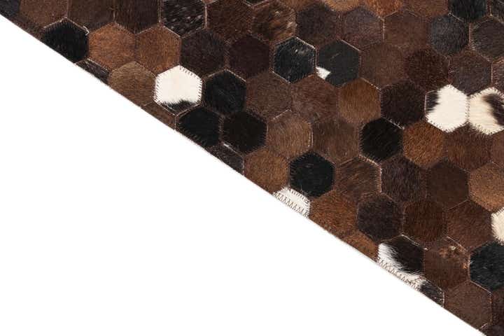 5' x 8' Cowhide Leather Rug