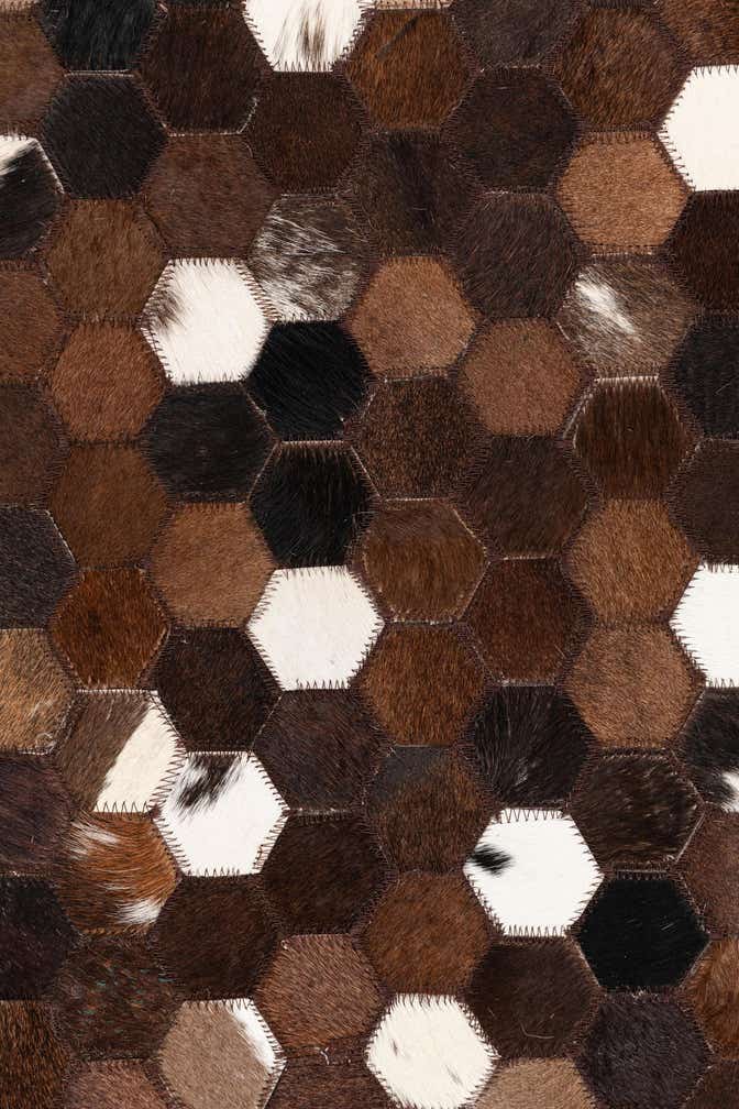 5' x 8' Cowhide Leather Rug
