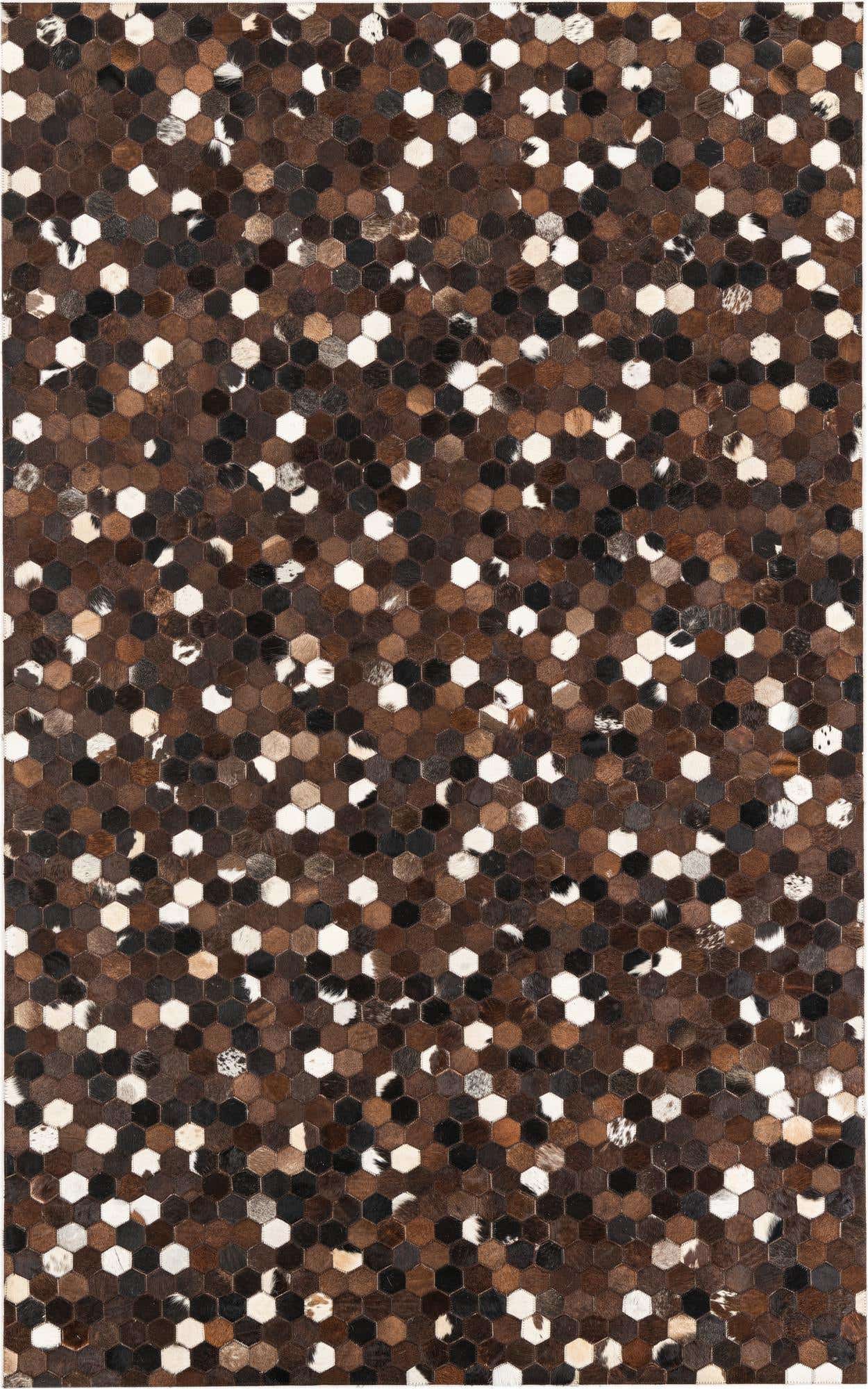 5' x 8' Cowhide Leather Rug