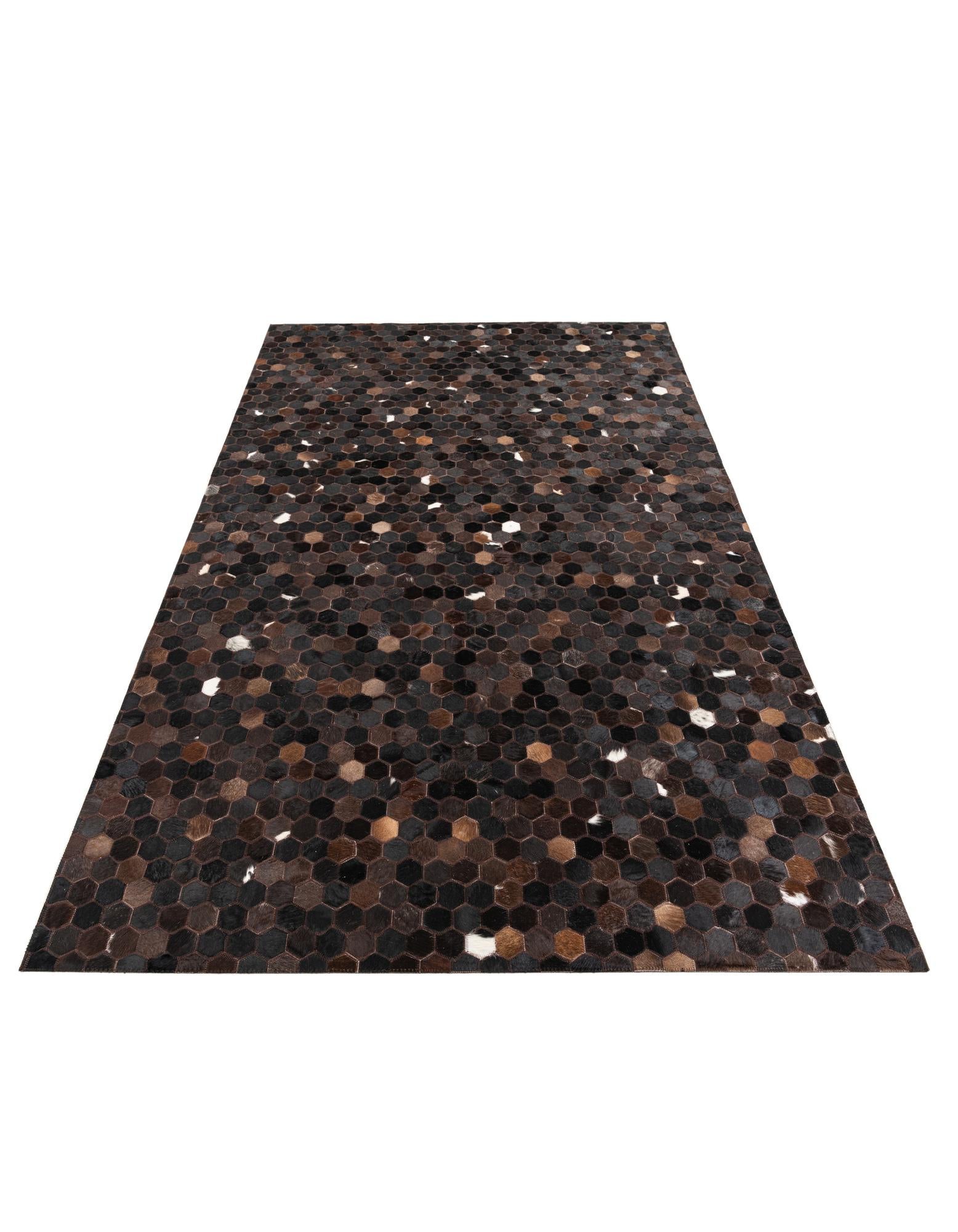 5' x 8' Cowhide Leather Rug
