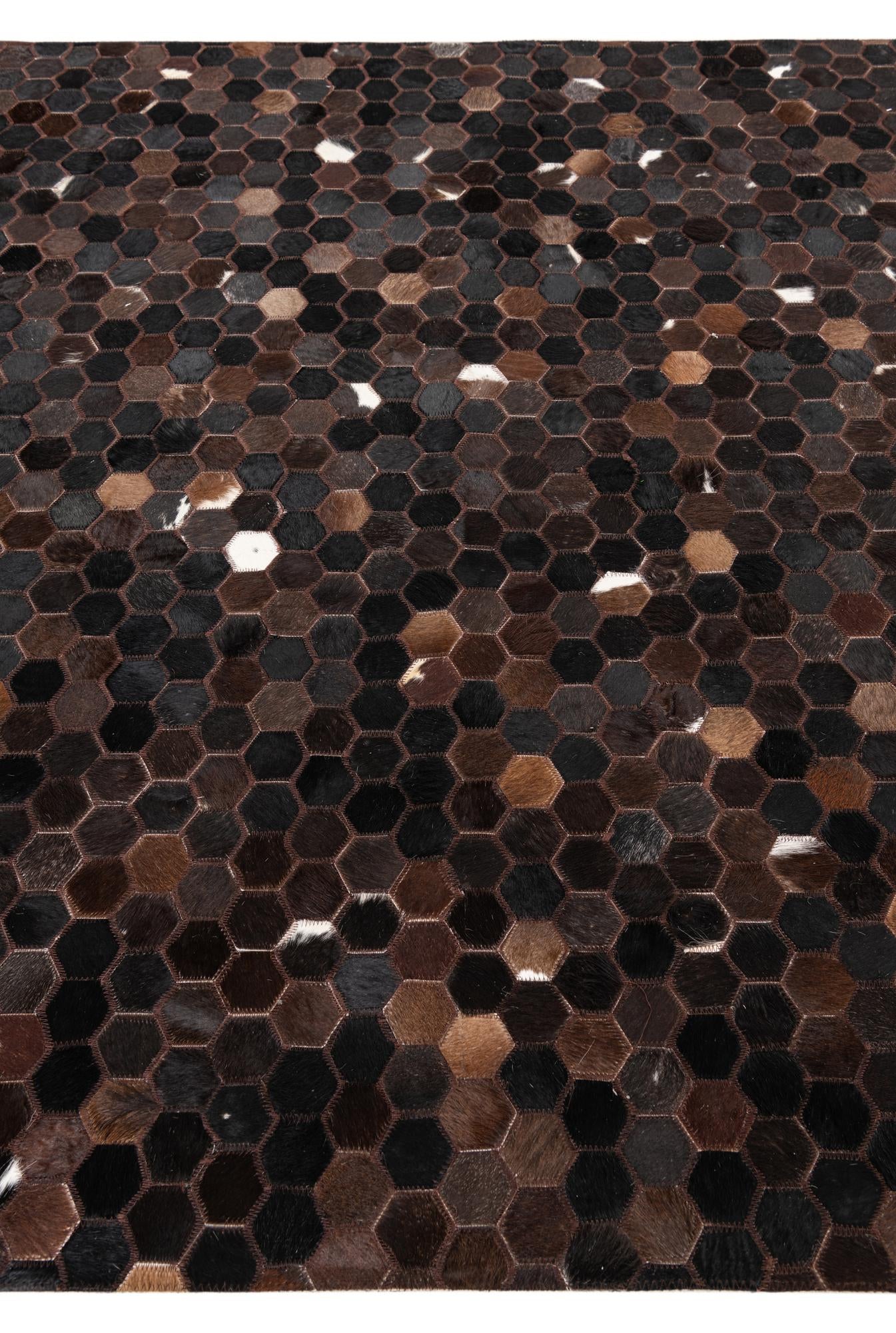 5' x 8' Cowhide Leather Rug