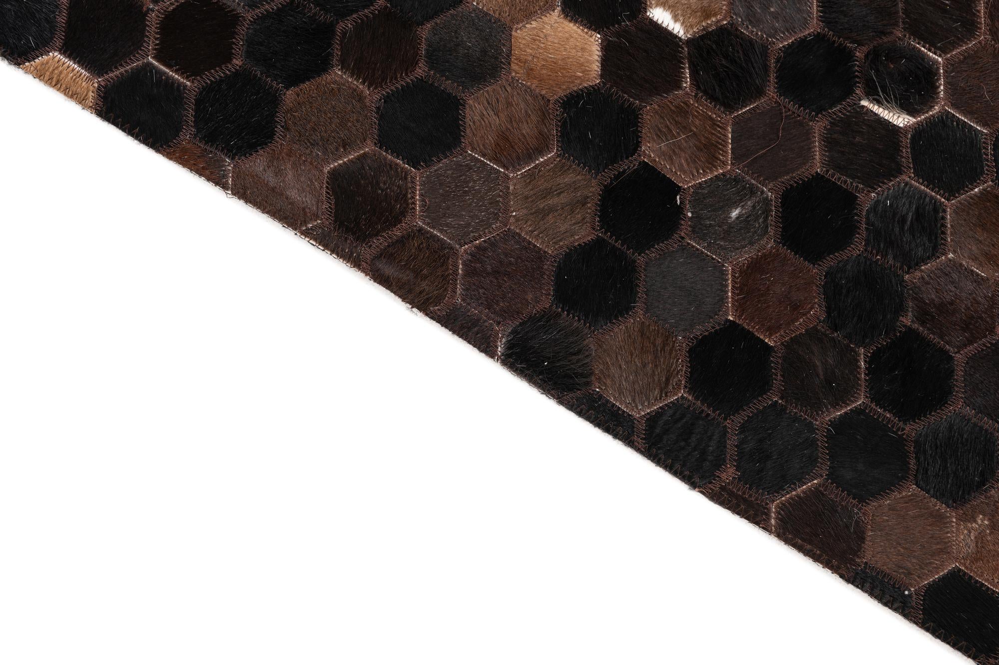 5' x 8' Cowhide Leather Rug