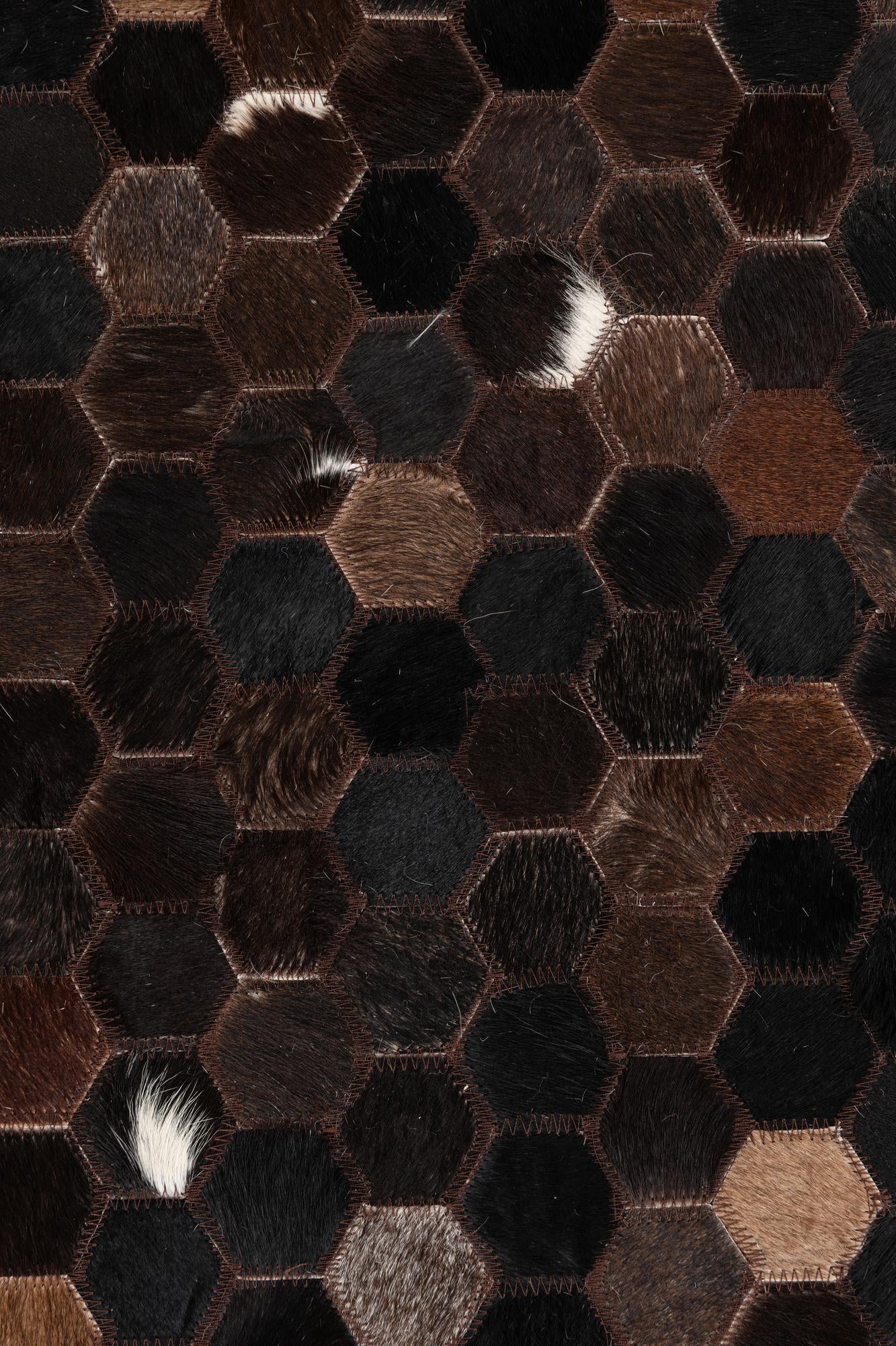 5' x 8' Cowhide Leather Rug