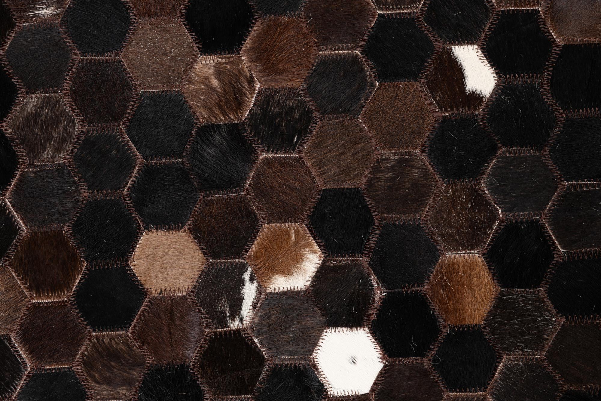 5' x 8' Cowhide Leather Rug