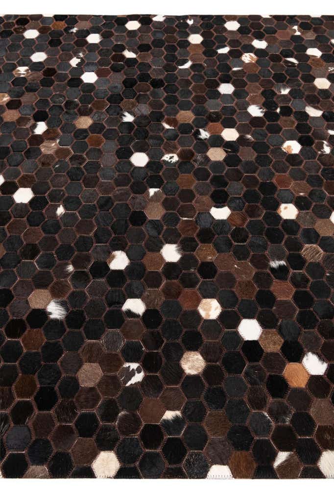 5' x 8' 1 Cowhide Leather Rug