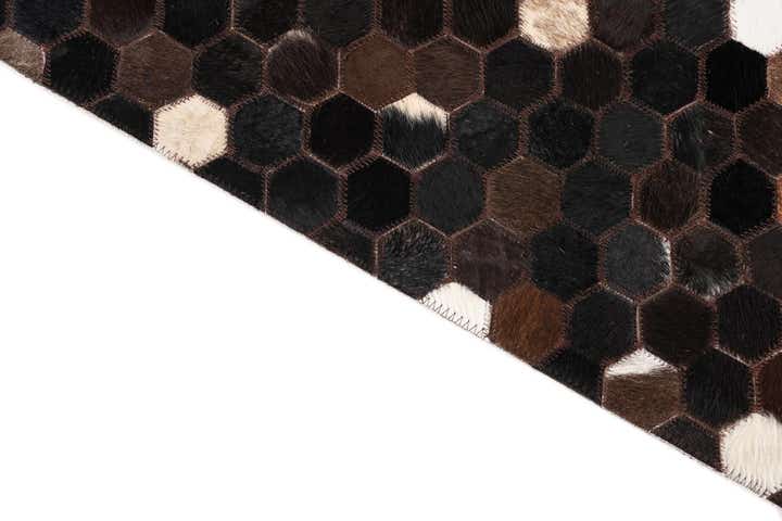 5' x 8' 1 Cowhide Leather Rug