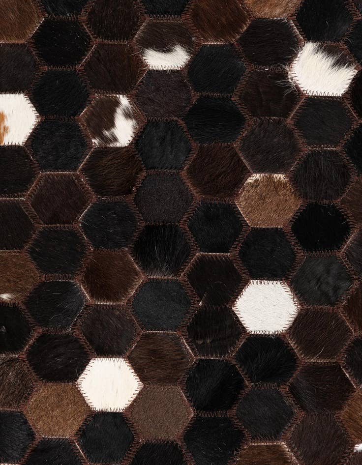 Detail image of 5' x 8' 1 Cowhide Leather Rug