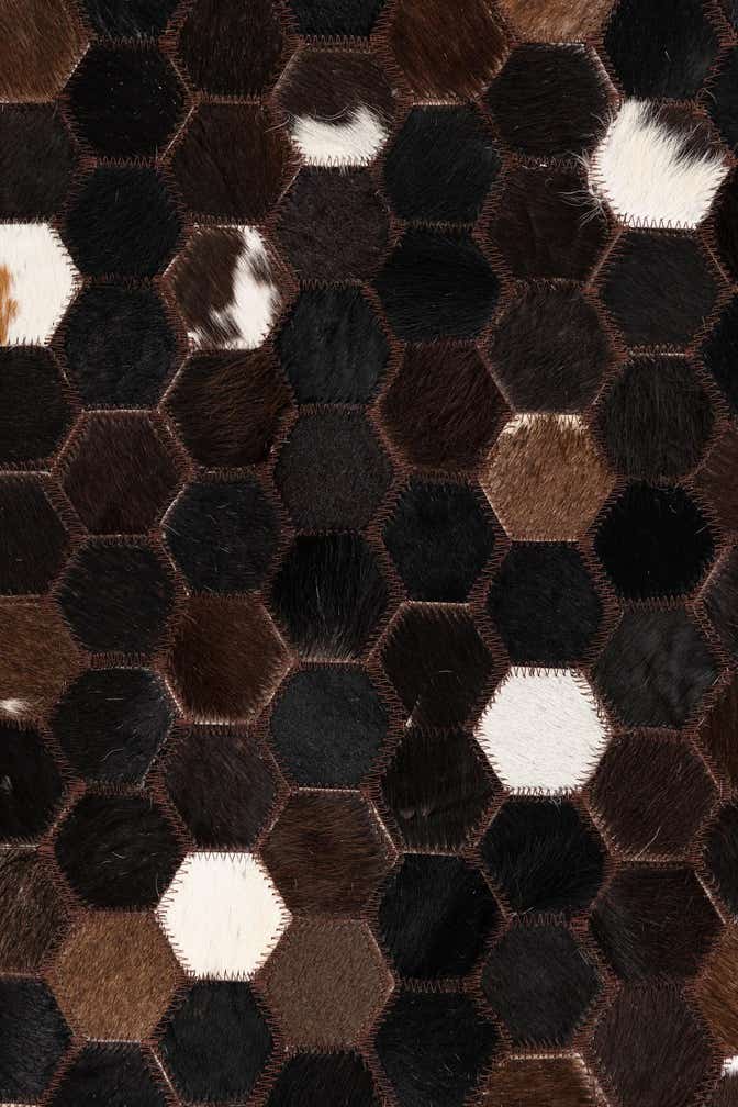 5' x 8' 1 Cowhide Leather Rug