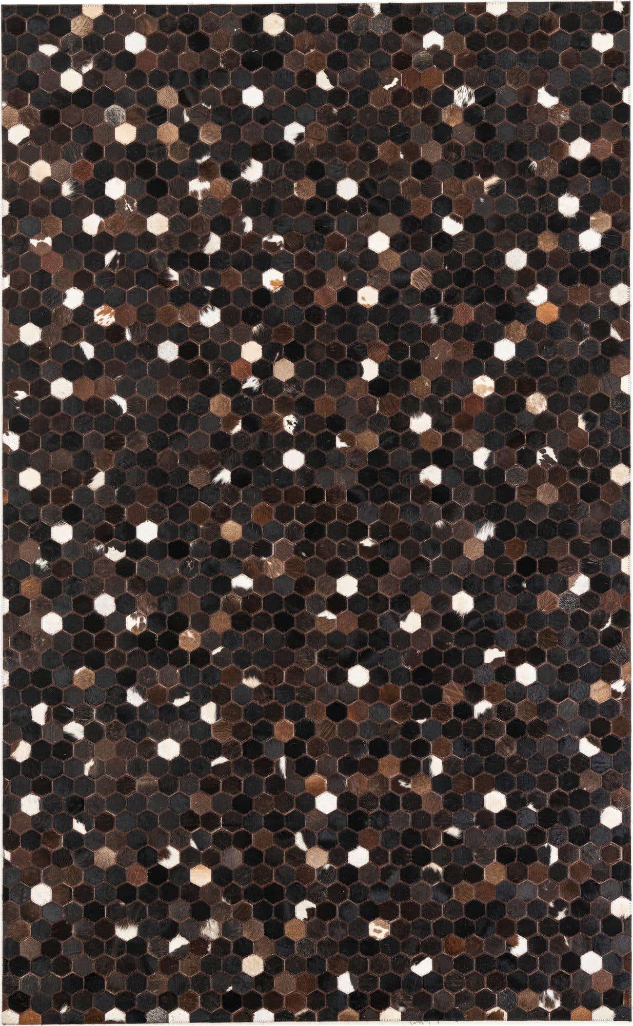 5' x 8' 1 Cowhide Leather Rug