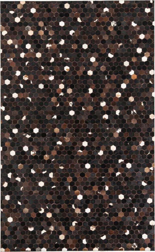 5' x 8' 1 Cowhide Leather Rug