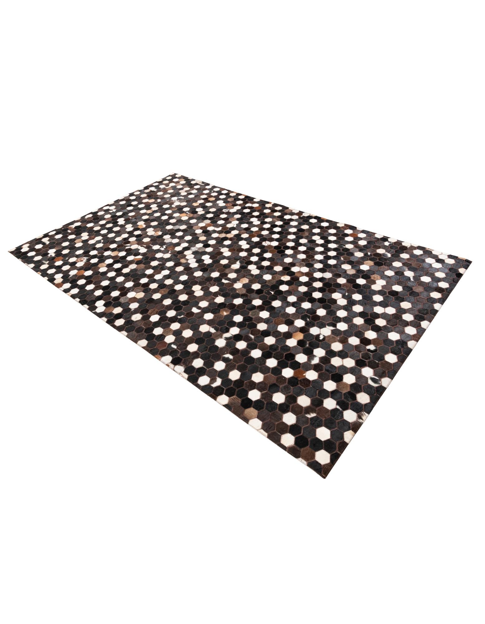 5' 1 x 8' 1 Cowhide Leather Rug