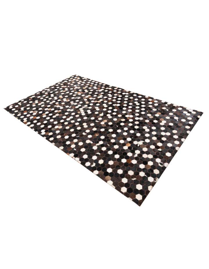 5' 1 x 8' 1 Cowhide Leather Rug