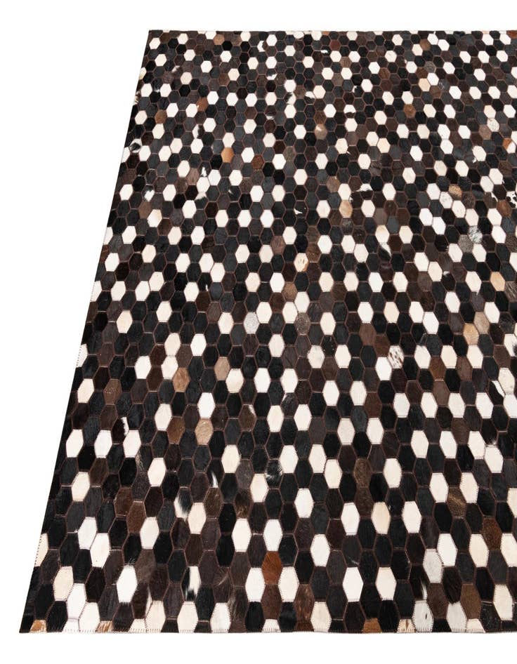 Detail image of 5' 1 x 8' 1 Cowhide Leather Rug