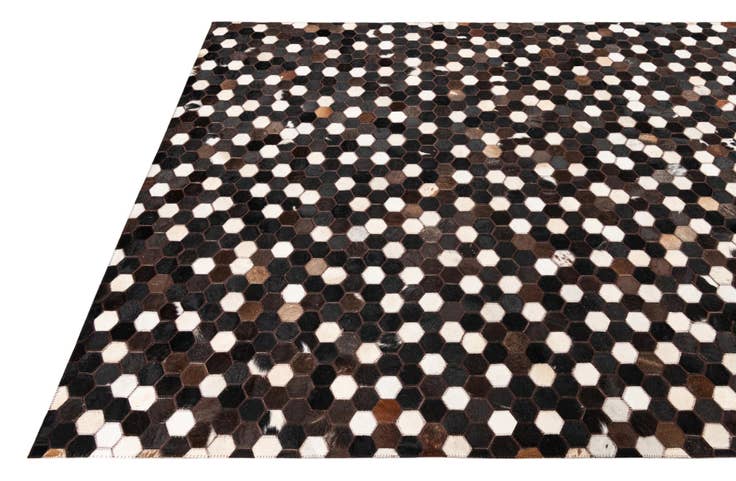 Detail image of 5' 1 x 8' 1 Cowhide Leather Rug
