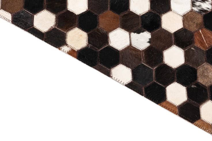 Detail image of 5' 1 x 8' 1 Cowhide Leather Rug