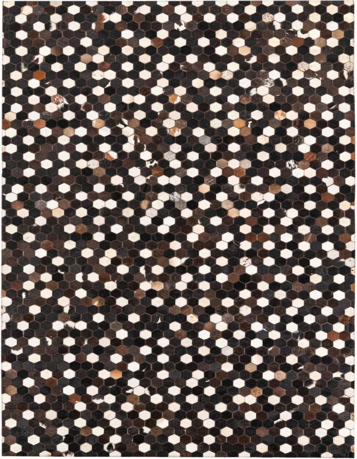 Detail image of 5' 1 x 8' 1 Cowhide Leather Rug