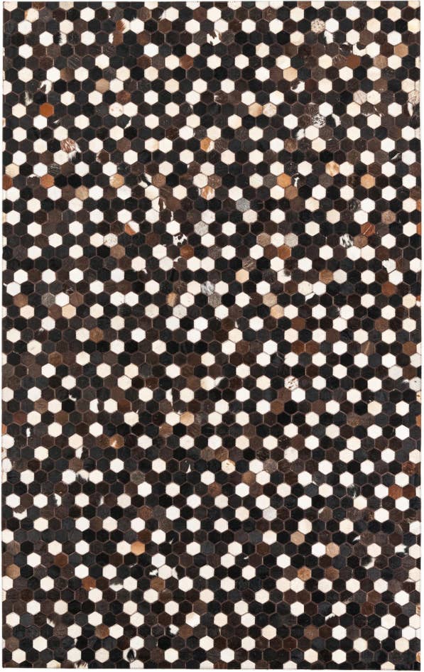 Detail image of 5' 1 x 8' 1 Cowhide Leather Rug