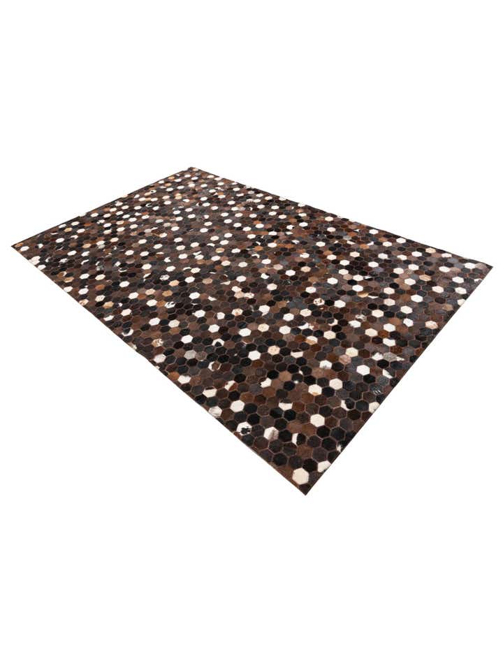 5' 1 x 8' 1 Cowhide Leather Rug