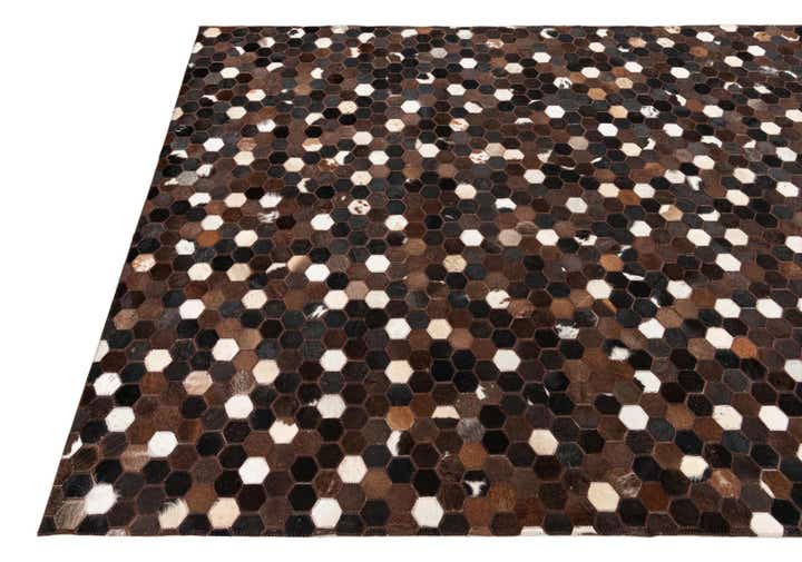 5' 1 x 8' 1 Cowhide Leather Rug