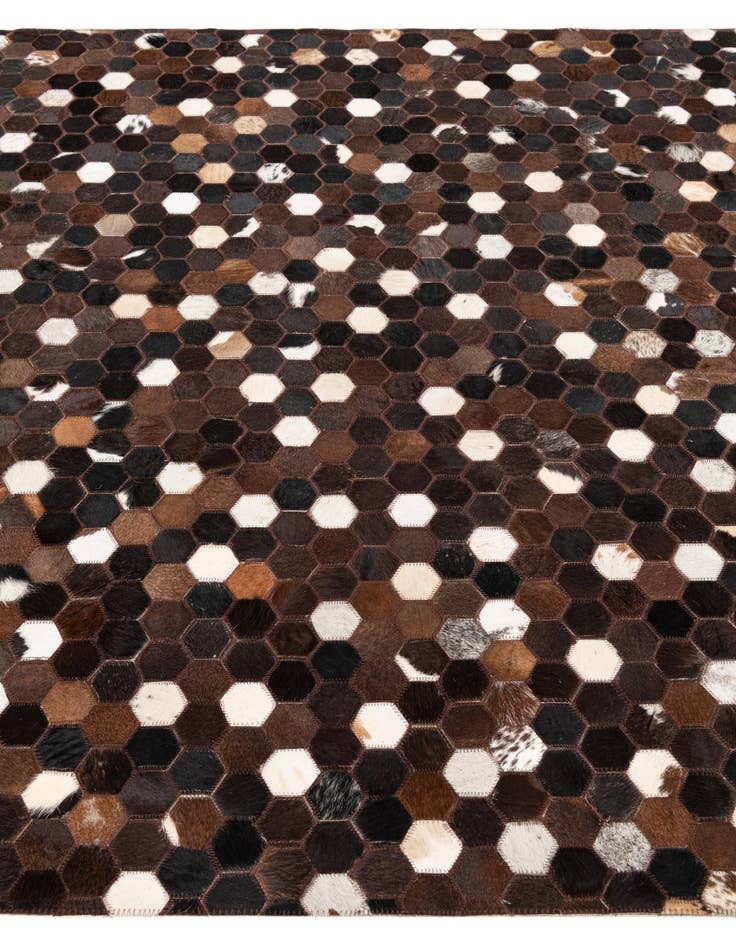 Detail image of 5' 1 x 8' 1 Cowhide Leather Rug