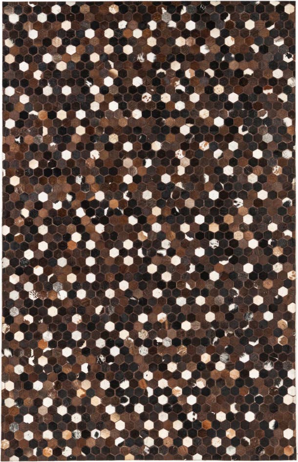 Detail image of 5' 1 x 8' 1 Cowhide Leather Rug