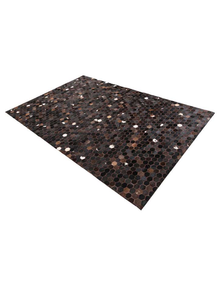 5' x 7' 8 Cowhide Leather Rug
