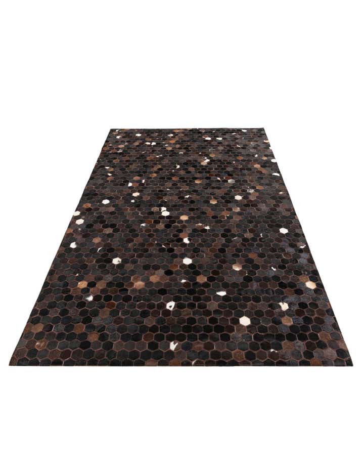 5' x 7' 8 Cowhide Leather Rug