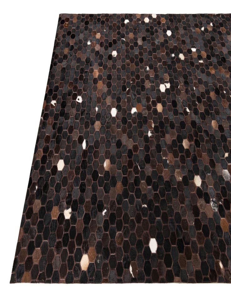 Detail image of 5' x 7' 8 Cowhide Leather Rug