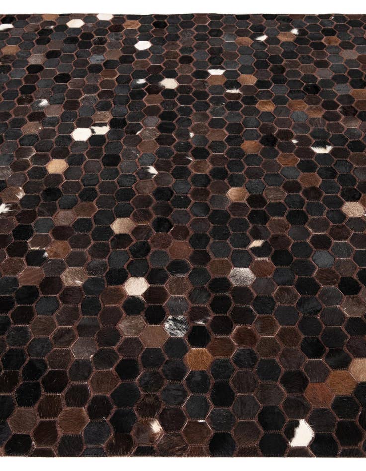Detail image of 5' x 7' 8 Cowhide Leather Rug