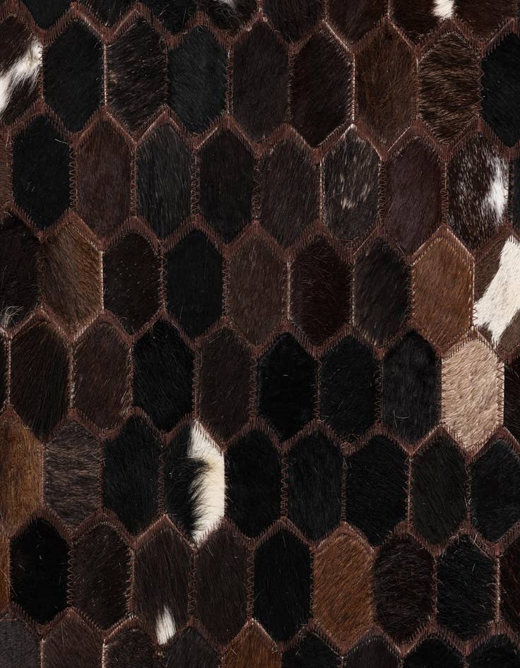 Detail image of 5' x 7' 8 Cowhide Leather Rug