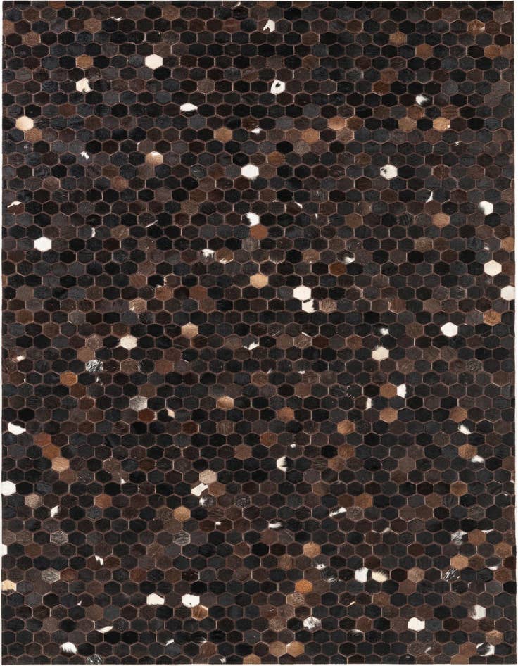 Detail image of 5' x 7' 8 Cowhide Leather Rug