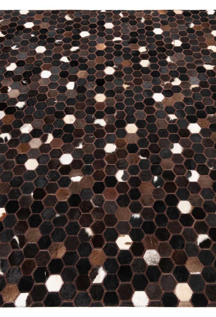 5' 1 x 8' 2 Cowhide Leather Rug