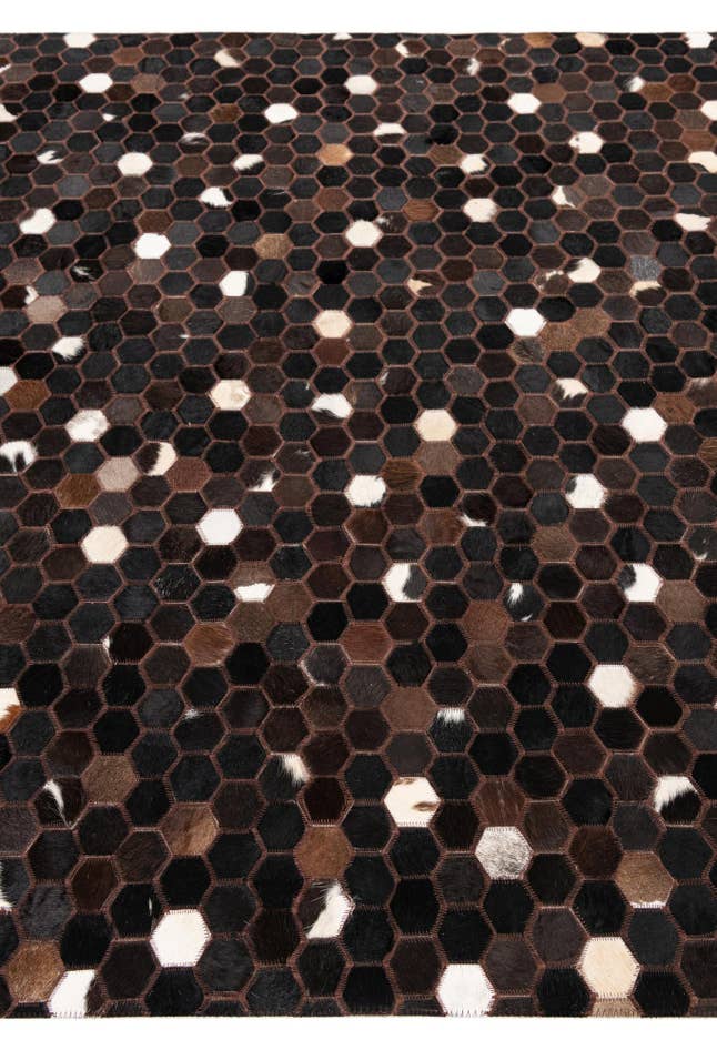 Detail image of 5' 1 x 8' 2 Cowhide Leather Rug