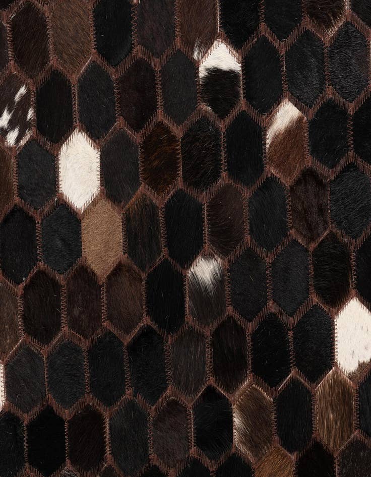Detail image of 5' 1 x 8' 2 Cowhide Leather Rug