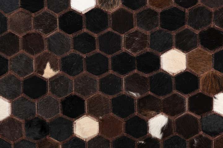 5' 1 x 8' 2 Cowhide Leather Rug