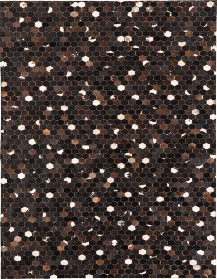 Detail image of 5' 1 x 8' 2 Cowhide Leather Rug
