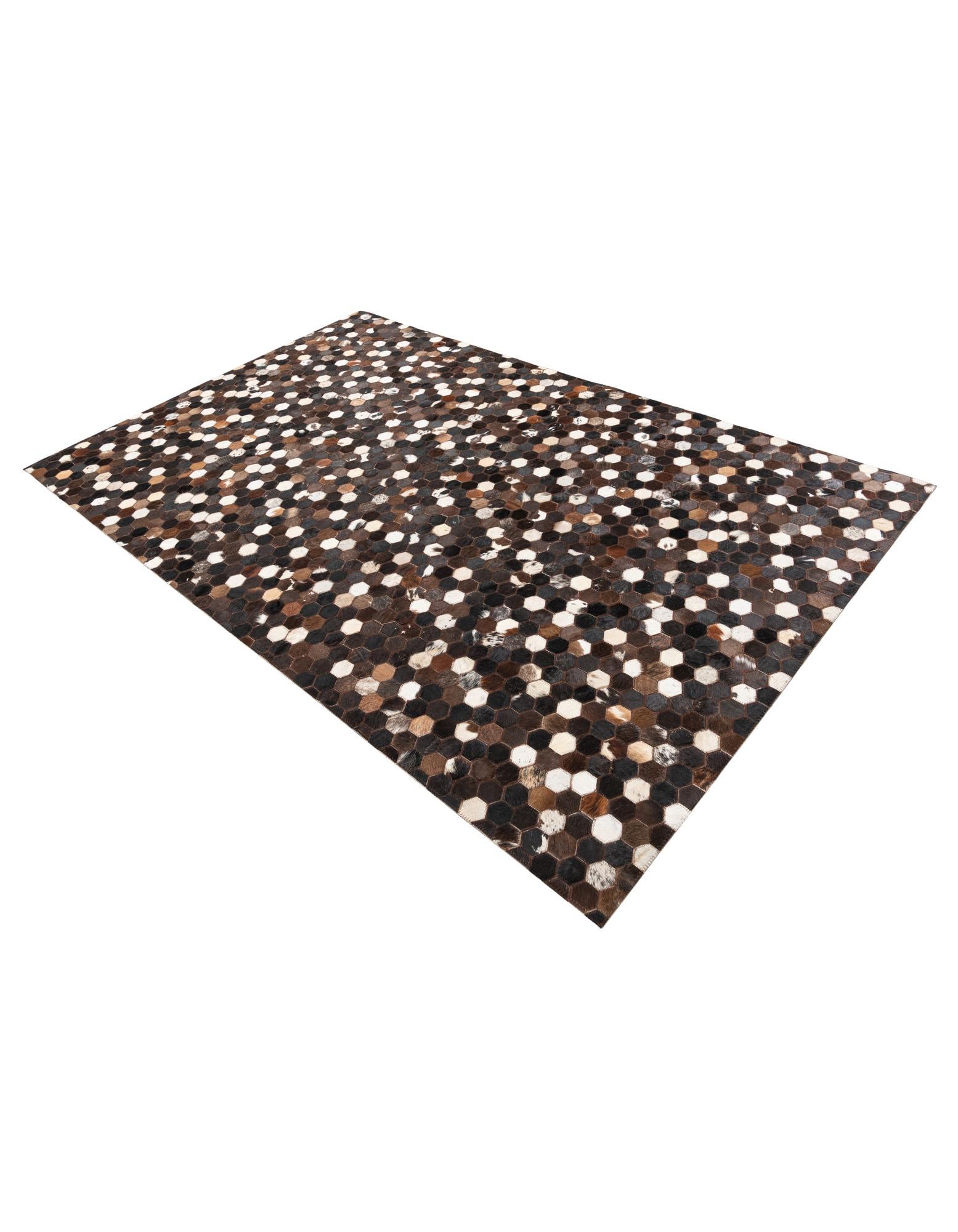 5' 1 x 8' Cowhide Leather Rug