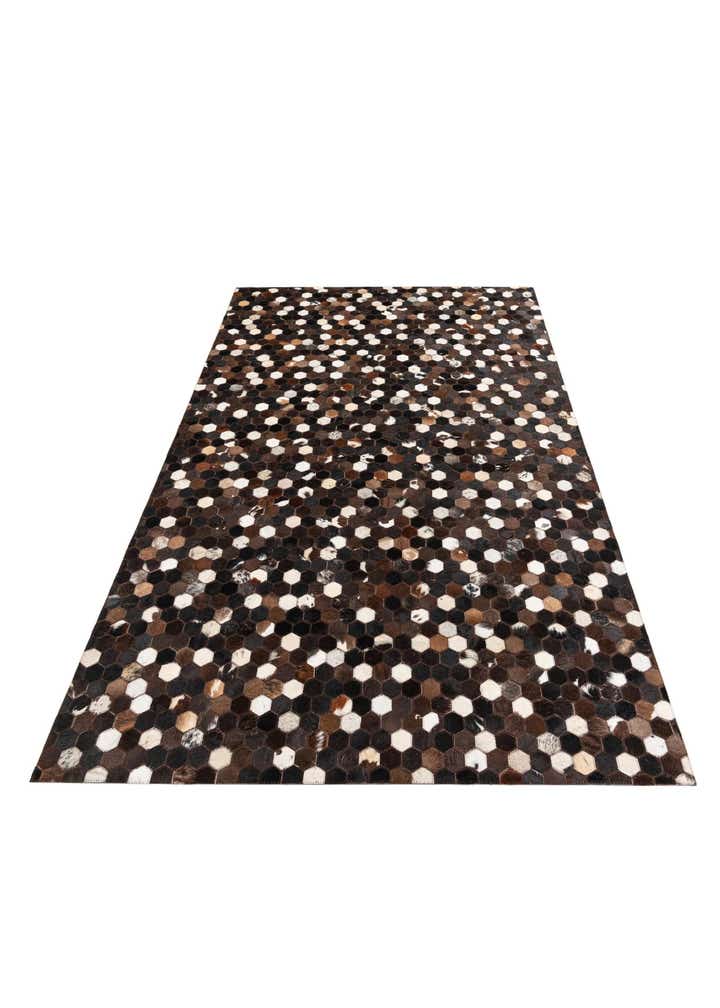 5' 1 x 8' Cowhide Leather Rug