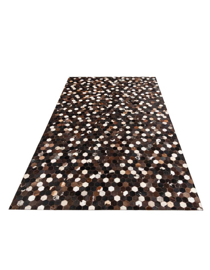 Detail image of 5' 1 x 8' Cowhide Leather Rug