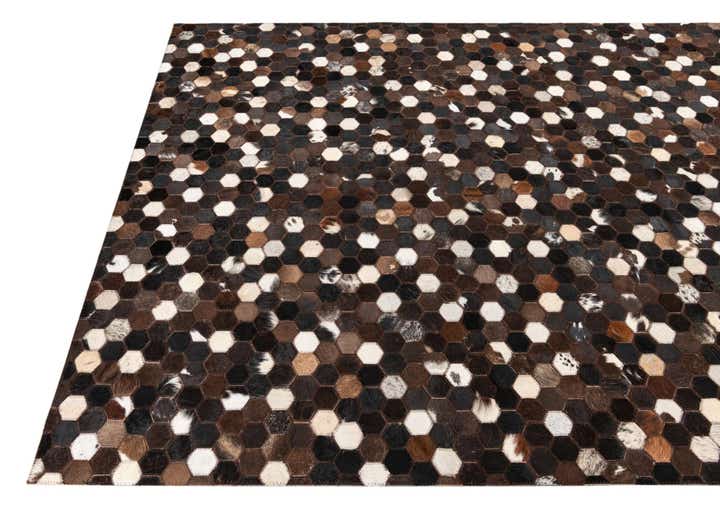 5' 1 x 8' Cowhide Leather Rug