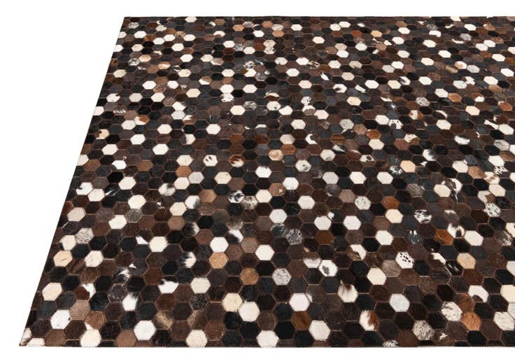Detail image of 5' 1 x 8' Cowhide Leather Rug