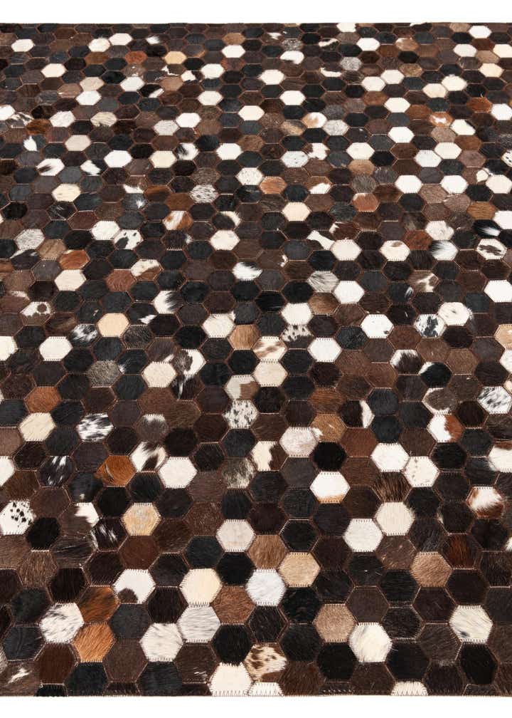 5' 1 x 8' Cowhide Leather Rug