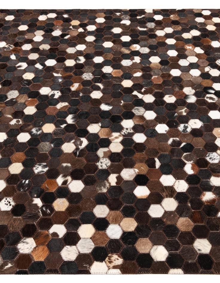 Detail image of 5' 1 x 8' Cowhide Leather Rug