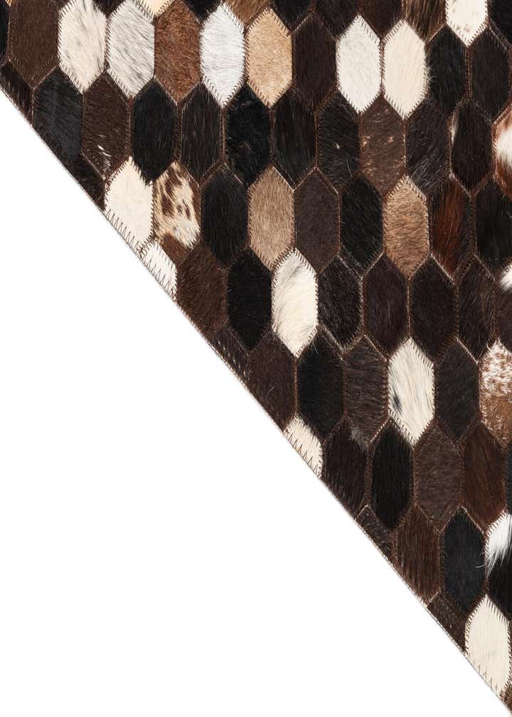 5' 1 x 8' Cowhide Leather Rug